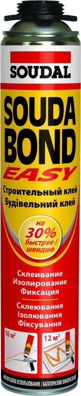 121618 Soudal Клей-пена монтажная Soudabond Easy 750 мл (фото 1)