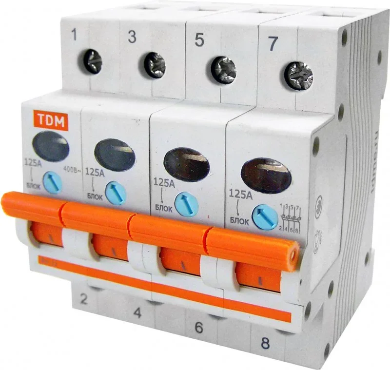 SQ0211-0040 TDM Выключатель нагрузки ВН-32 4P 125A (фото 1)