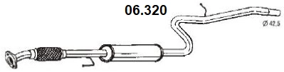 06.320 Novak Средний глушитель выхлопных газов (фото 2)