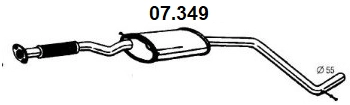 07.349 Novak Средний глушитель выхлопных газов (фото 2)