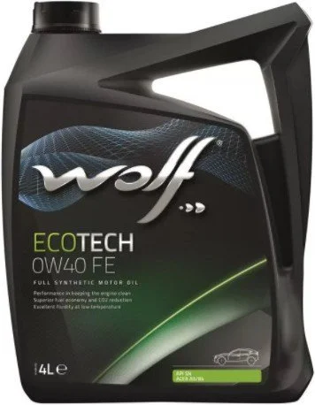 16106/4 WOLF Моторное масло 0W40 синтетическое EcoTech FE 4 л (фото 1)