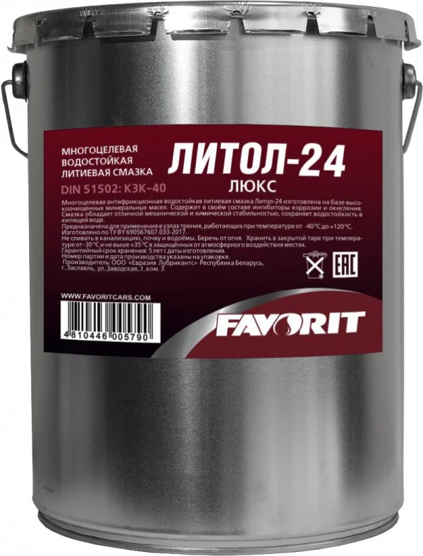 54006 FAVORIT Смазка литиевая Литол-24 18 кг (фото 1)