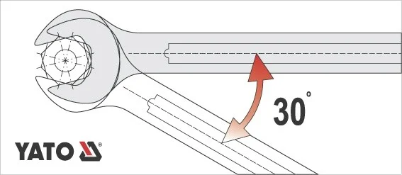 YT-0377 YATO Ключ рожковый 25х28мм "САТИН" (фото 2)