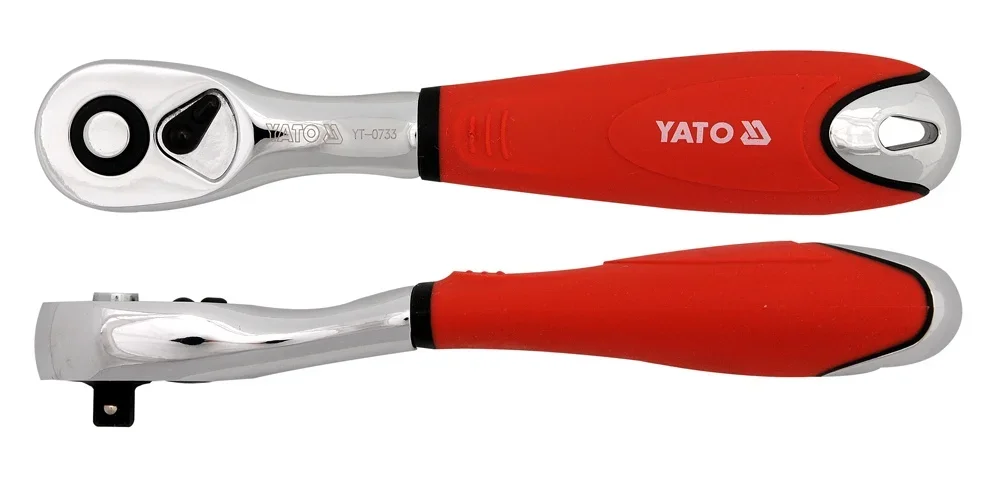 YT-0733 YATO Трещотка с изогнутой ручкой 1/4" (фото 1)