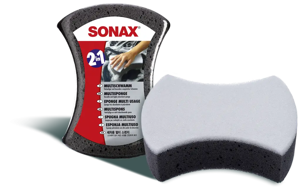 428 000 SONAX Мультифункциональная губка для мытья а/м. Удаляет даже затвердев (фото 1)