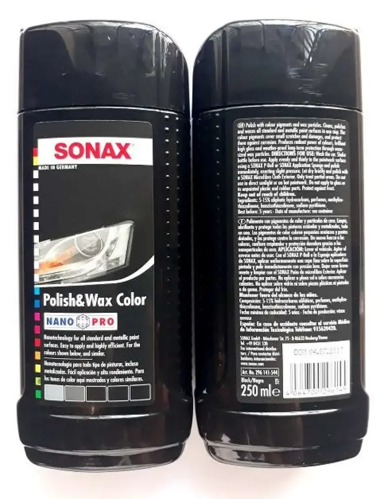 02961410-544 SONAX Воск полировочный черный, позволяет скрыть мелкие царапины и сколы 250ml (фото 1)