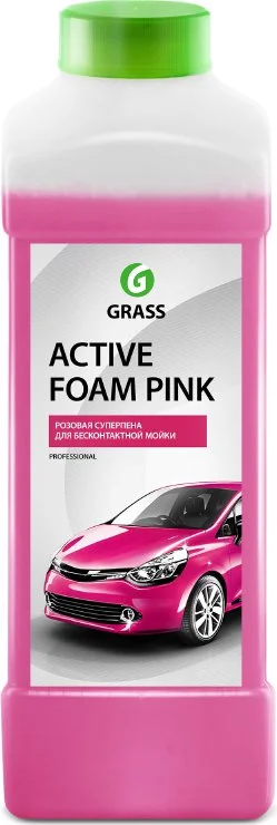 113120 GRASS Автошампунь для бесконтактной мойки Active Foam Pink 1 л (фото 2)