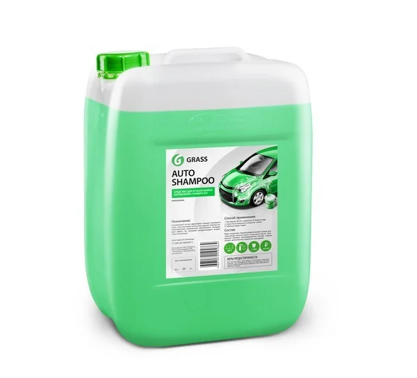 111103 GRASS Шампунь автомобильный для ручной мойки, эффективно очищает въевшуюся грязь, сажу, масляные пятна, обеспечивает полирующий эффект, расход 20 - 30 мл на 10 л воды, 20 кг (фото 2)