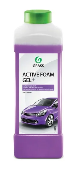 113180 GRASS Автошампунь для бесконтактной мойки Active Foam GEL+ 1 л (фото 2)