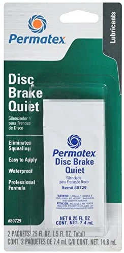 80729 PERMATEX Смазка Смазка для предотвращения шума дисковых тормозов Permatex Disc Brake Quiet 2пак по 7,4мл(14,8мл) (фото 1)