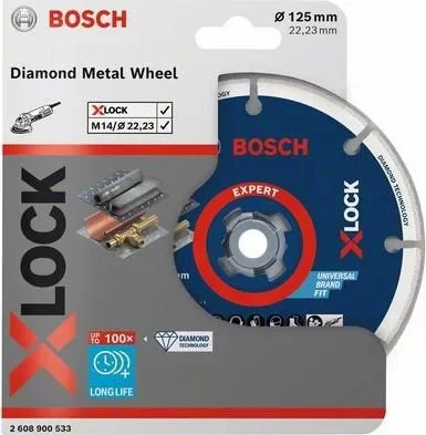 2608900533 BOSCH Круг алмазный 125х22 мм по металлу X-LOCK Expert for Metal (фото 2)