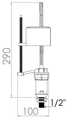AVE129705 AV engineering Клапан впускной нижний 1/2" (фото 2)