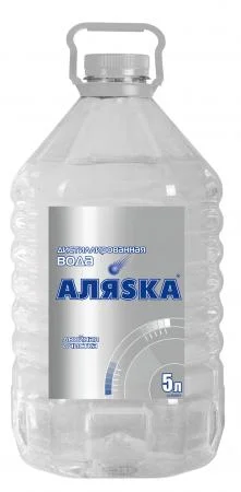 5535 ALYASKA Вода дистиллированная для применения в кислотных аккумуляторах и разбавления концентратов охлаждающих жидкостей, 5л (фото 2)