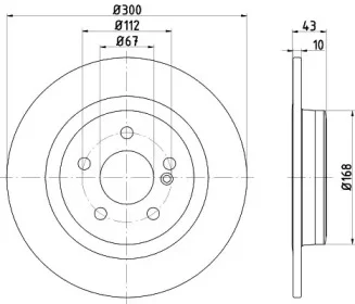 8DD 355 122-881 BEHR/HELLA/PAGID Тормозной диск (фото 1)