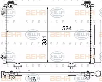 8FC 351 300-264 BEHR/HELLA/PAGID Конденсатор (фото 1)