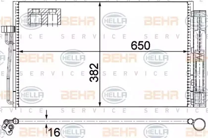 8FC 351 301-334 BEHR/HELLA/PAGID Конденсатор (фото 1)