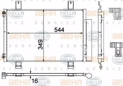 8FC 351 303-494 BEHR/HELLA/PAGID Конденсатор (фото 1)