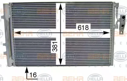 8FC 351 343-171 BEHR/HELLA/PAGID Радиатор кондиционера (фото 1)