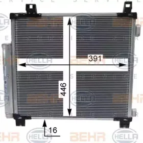 8FC 351 343-704 BEHR/HELLA/PAGID Радиатор кондиционера (фото 1)