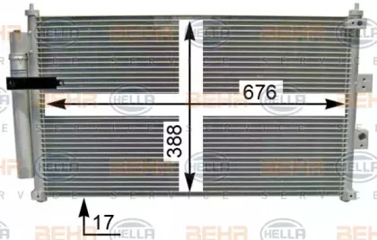8FC 351 344-094 BEHR/HELLA/PAGID Радиатор кондиционера (фото 1)