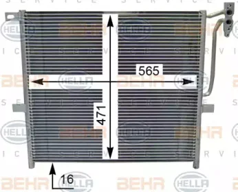 8FC 351 344-124 BEHR/HELLA/PAGID Радиатор кондиционера (фото 1)