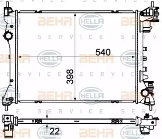 8MK 376 901-394 BEHR/HELLA/PAGID Радиатор охлаждения двигателя (фото 1)