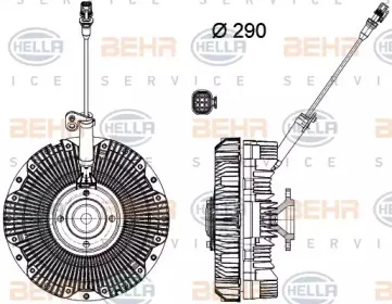 8MV 376 791-701 BEHR/HELLA/PAGID Вентилятор охлаждения радиатора (двигателя) (фото 1)