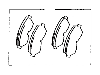 04465-12430 TOYOTA Комплект тормозных колодок, дисковый тор (фото 1)