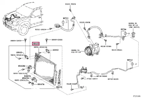 884600K080 TOYOTA Радиатор кондиционера (конденсатор) 884600k080 (фото 1)