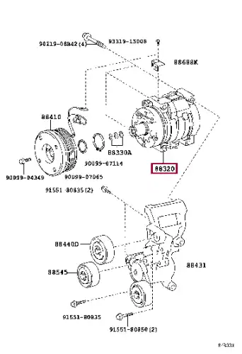 883206A490 TOYOTA Компрессор кондиционера land cruiser (фото 1)