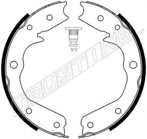 073.173 TRUSTING Комплект тормозных колодок, стояночная тормозная система (фото 2)