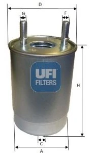 24.187.00 UFI Топливный фильтр (фото 2)