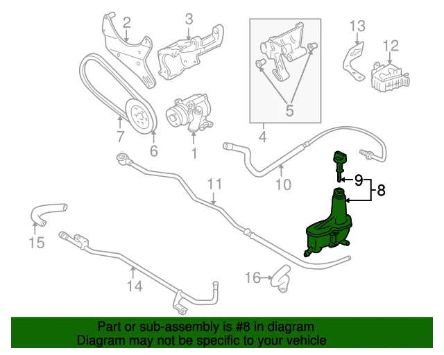 1H0422371D VAG Бачок гидроусилителя vw golf 93-97/polo classic 96-98 (фото 2)