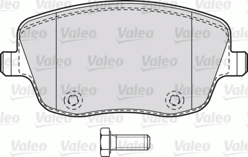 598720 VALEO Комплект тормозных колодок, дисковый тормоз (фото 3)