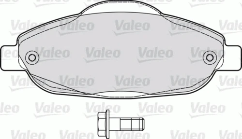 598927 VALEO Комплект тормозных колодок, дисковый тормоз (фото 3)