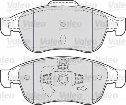 601045 VALEO Комплект тормозных колодок, дисковый тормоз (фото 3)