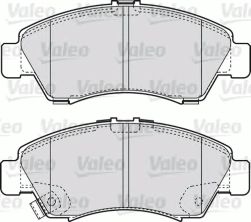 598760 VALEO Комплект тормозных колодок, дисковый тормоз (фото 3)