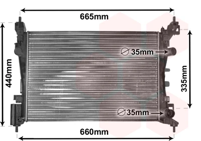 37002408 VAN WEZEL Радиатор, охлаждение двигателя (фото 2)