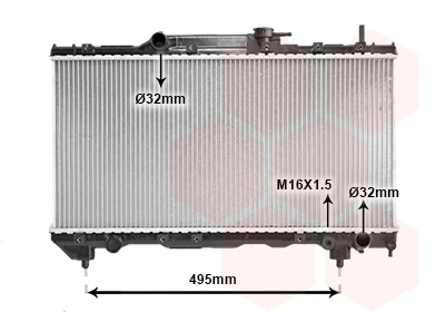 53002163 VAN WEZEL Радиатор, охлаждение двигателя (фото 2)