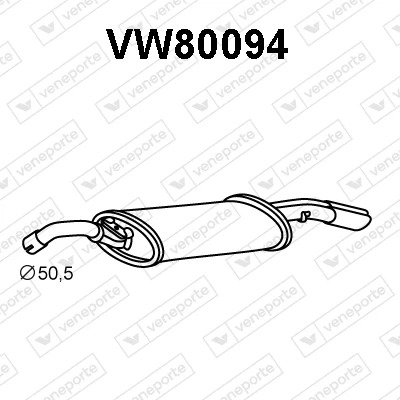 VW80094 VENEPORTE Глушитель выхлопных газов конечный (фото 2)