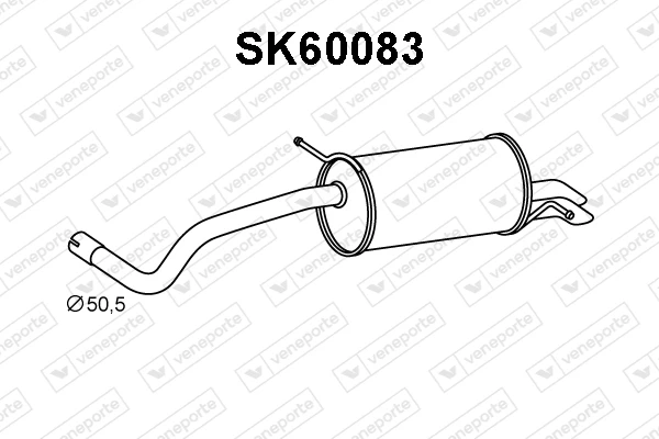 SK60083 VENEPORTE Глушитель выхлопных газов конечный (фото 2)