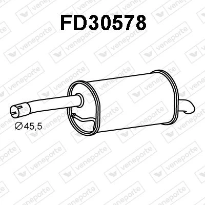 FD30578 VENEPORTE Глушитель выхлопных газов конечный (фото 2)