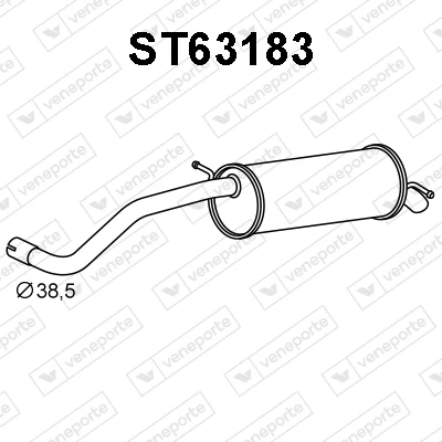 ST63183 VENEPORTE Глушитель выхлопных газов конечный (фото 2)