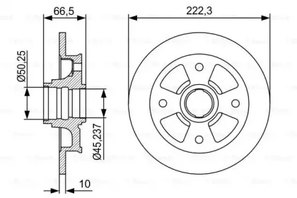 0 986 479 V94 BOSCH Тормозной диск (фото 1)