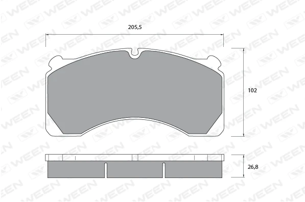 151-1071 WEEN Комплект тормозных колодок, дисковый тормоз (фото 1)