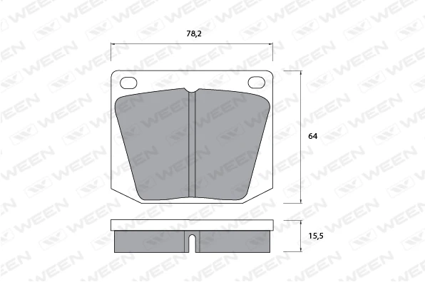 151-1081 WEEN Комплект тормозных колодок, дисковый тормоз (фото 1)
