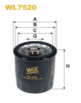 WL7520 WIX Масляный фильтр (фото 2)