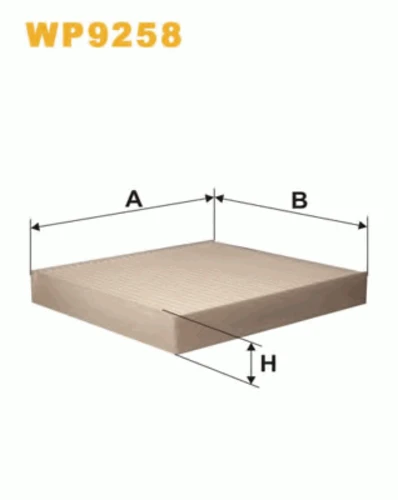 WP9258 WIX Фильтр, воздух во внутренном пространстве (фото 1)