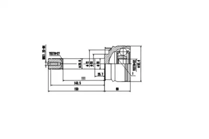 AW1510192 AYWIPARTS Шрус наружний (со стороны колеса) (фото 1)