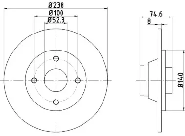 92081203 TEXTAR Тормозной диск (фото 1)